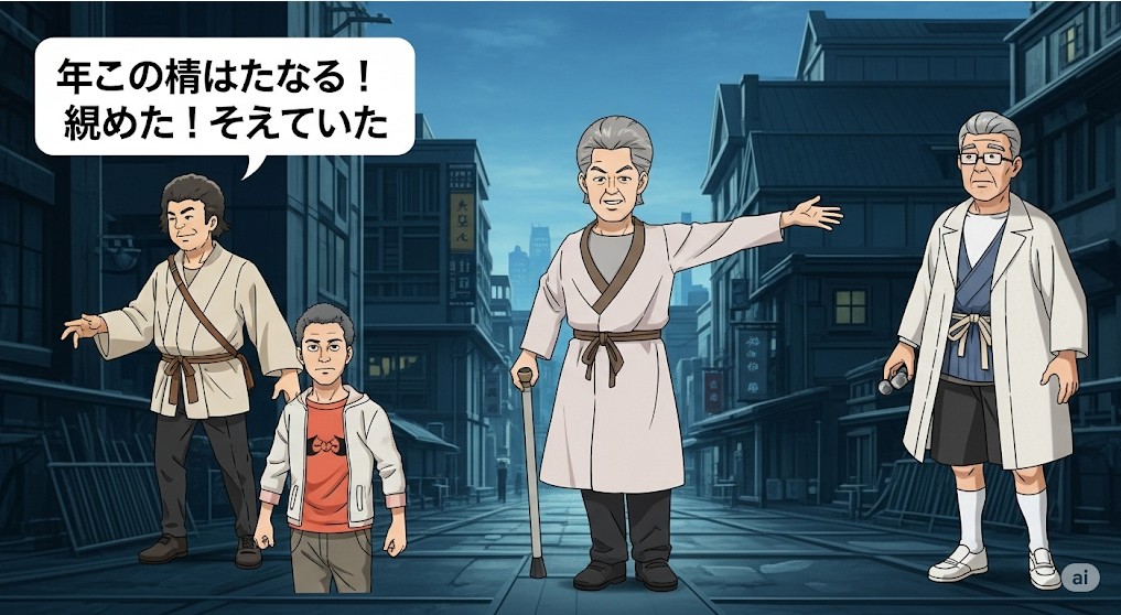 古谷徹さんの声優としての長いキャリアを示すイメージ。様々な役名がリストアップされており、背景にはマイクやアフレコブースのような要素が抽象的に描かれています。