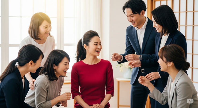 古いテレビ画面の中で、お互いにあざといポーズを取る2人の日本人女性。