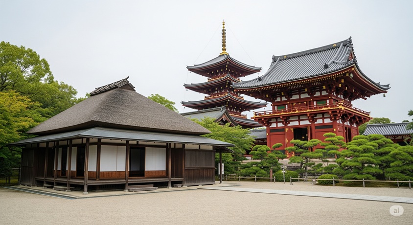 実家が寺という噂は本当なのか: 広大な境内に建つ歴史のある日本の寺院