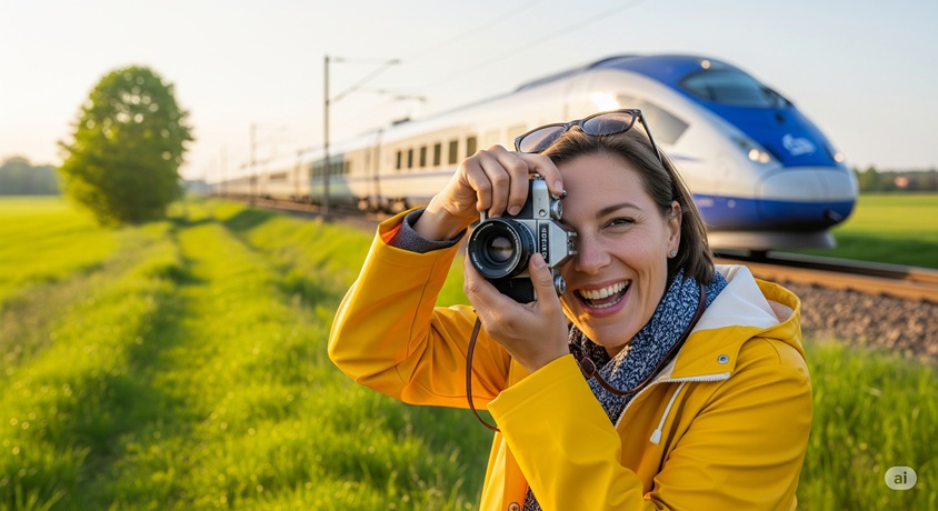 地下鉄のホームで大勢の人々がスマートフォンや一眼レフカメラを構え、電車を撮影している様子です。多くの人が熱心にカメラを向けていることが分かります。