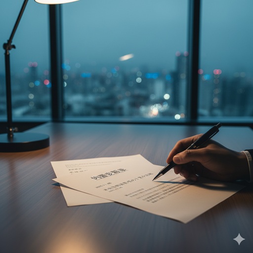 今森茉耶の飲酒発覚が内部報告であったことを示す、オフィスの机に置かれた重要書類