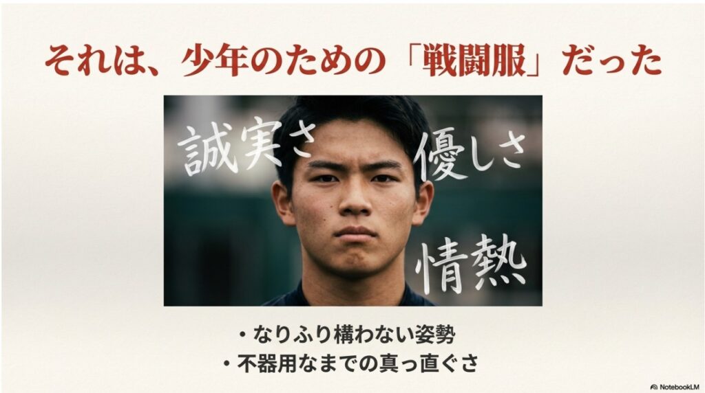 橋下徹のファッションは少年のための戦闘服であり誠実さと優しさの表れであるという解説