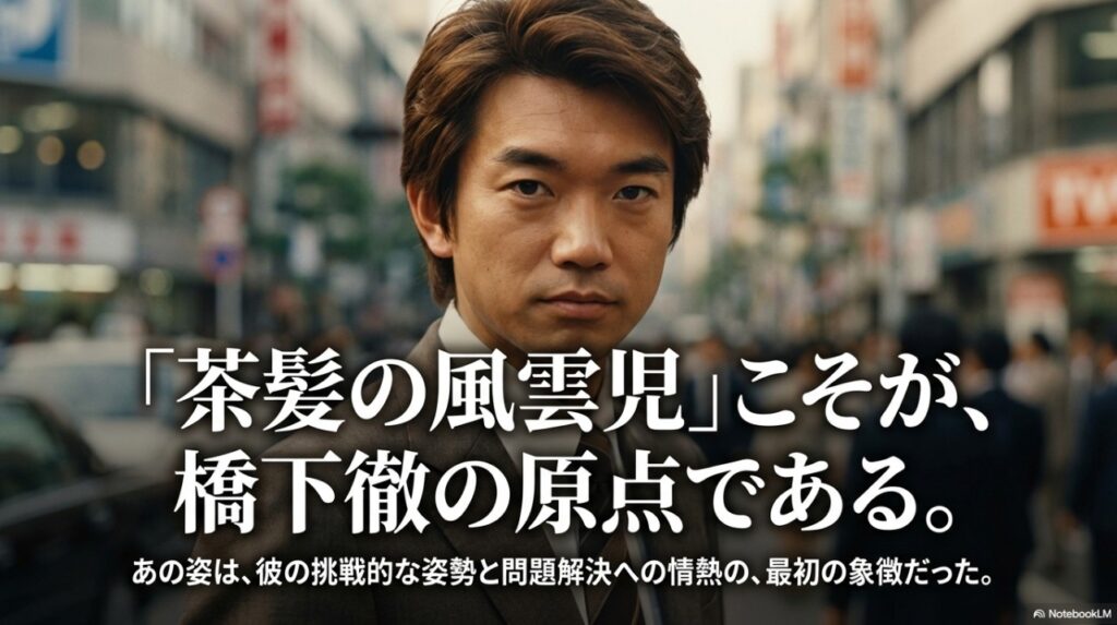 橋下徹の原点である「茶髪の風雲児」時代の象徴的な姿