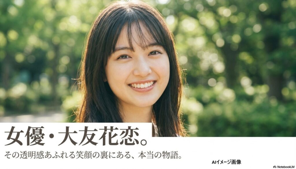 女優・大友花恋さんの透明感あふれる笑顔のポートレート