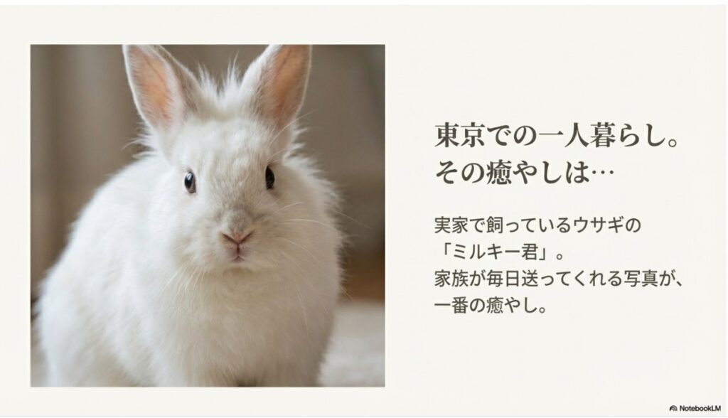 大友花恋さんが実家で飼っている愛ウサギ「ミルキー君」の画像