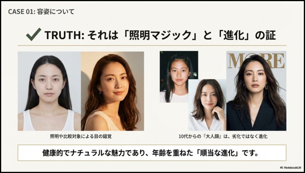 大友花恋の容姿に関する真実。照明による効果と10代から大人顔への進化の比較検証