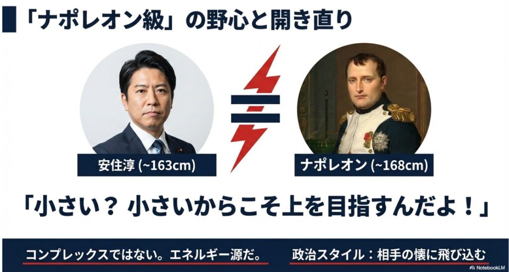 安住淳とナポレオンの比較。「小さいからこそ上を目指す」という野心と開き直り
