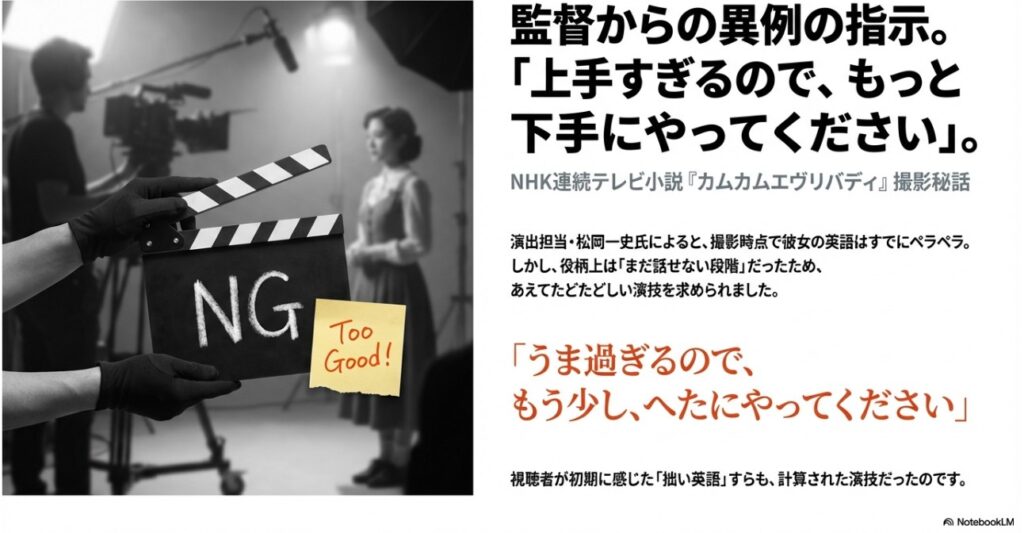 NHK朝ドラ「カムカムエヴリバディ」撮影秘話。監督から川栄李奈へ「英語が上手すぎるので下手にやって」とNGが出た異例のエピソード