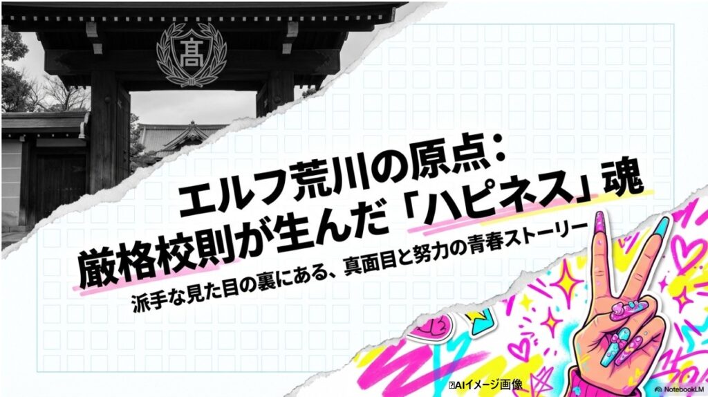 エルフ荒川の原点：厳格校則が生んだ「ハピネス」魂と青春ストーリー