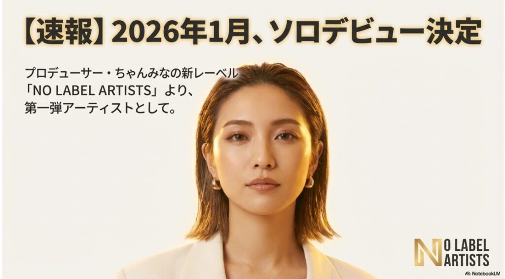 速報：2026年1月ちゃんみな新レーベルNO LABEL ARTISTSよりふみのソロデビュー決定
