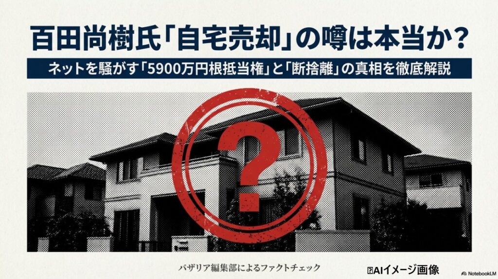 百田尚樹氏の自宅売却の噂と5900万円根抵当権の真相についての解説アイキャッチ