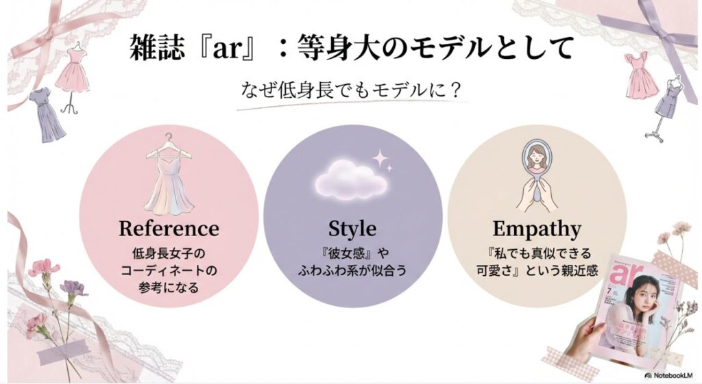 齊藤京子が低身長でも雑誌「ar」のモデルとして活躍できる3つの理由（参考、スタイル、共感）