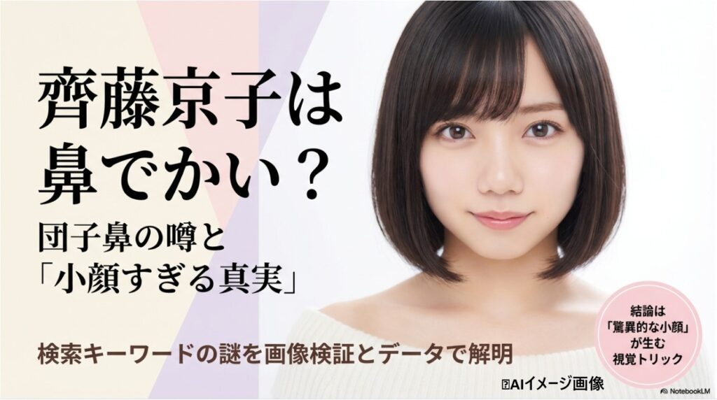 齊藤京子は鼻でかい？団子鼻の噂と小顔すぎる真実を検証するアイキャッチ画像