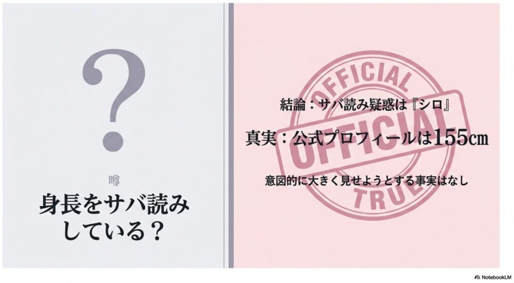 齊藤京子の身長サバ読み疑惑はシロ。公式プロフィール155cmの真実を示す図解