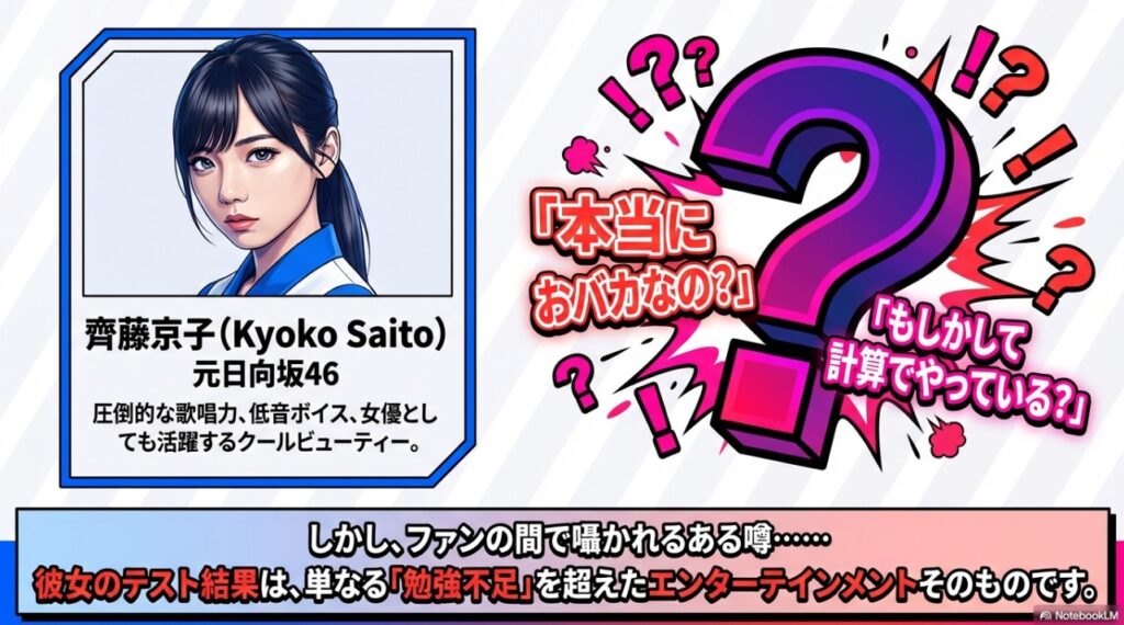 元日向坂46齊藤京子のプロフィールと学力テストにまつわる「計算説」や「おバカ疑惑」の噂