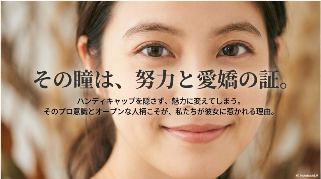 今田美桜の瞳の魅力とプロ意識を称えるメッセージ画像