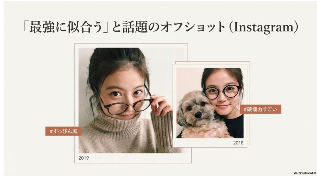 今田美桜がインスタグラムで披露したプライベートのメガネ姿