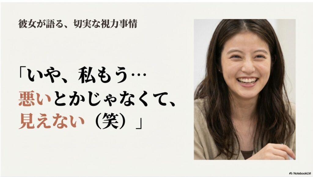 視力が悪すぎて裸眼では見えないと笑顔で語る今田美桜