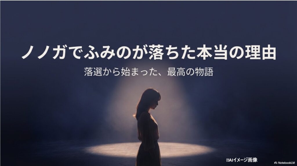 ノノガでふみのが落ちた本当の理由：落選から始まった最高の物語