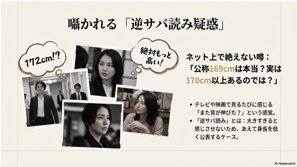 結論：長澤まさみの公式プロフィール身長は169cm。東宝芸能の発表データと日本人女性平均との比較