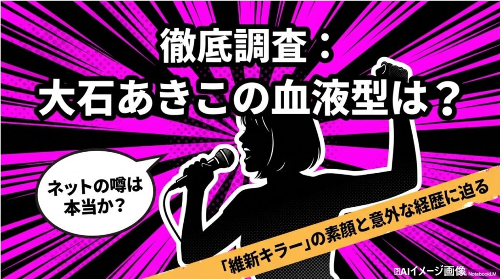大石あきこの血液型徹底調査：ネットの噂と素顔に迫る
