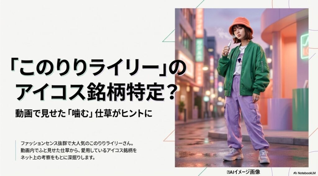 このりりライリーのアイコス銘柄特定？動画で見せた噛む仕草がヒントに