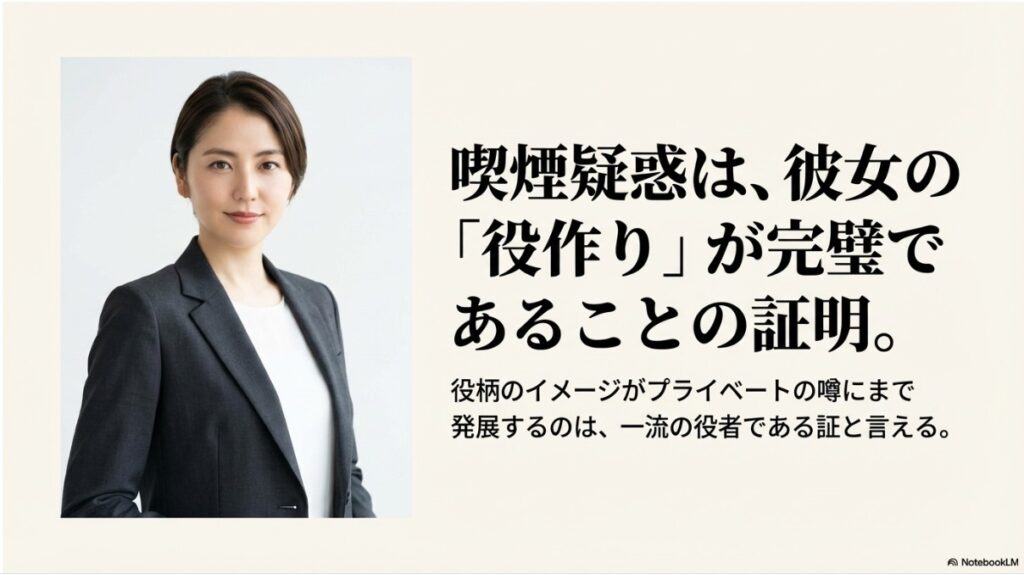 喫煙疑惑は役作りが完璧であることの証明
