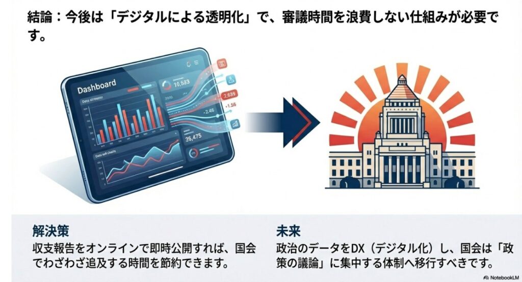 デジタル化による政治資金の透明化と国会審議の効率化