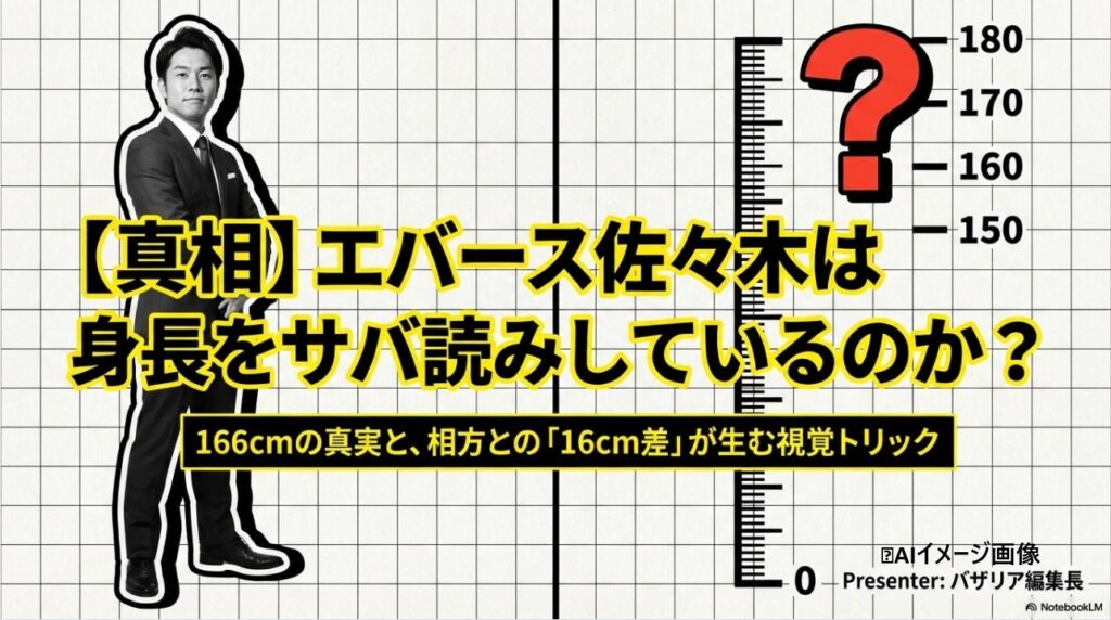 エバース佐々木は身長サバ読みしているのか？166cmの真実と相方との16cm差が生む視覚トリック