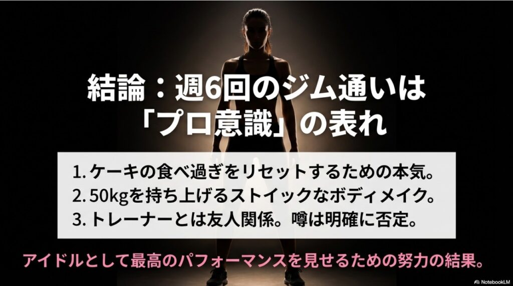 与田祐希のジム週6回通いはプロ意識の表れであるという結論まとめ