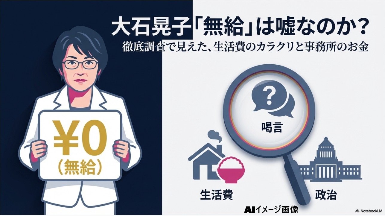 大石 晃子さんの無給疑惑と政治資金の謎を徹底調査したアイキャッチ画像