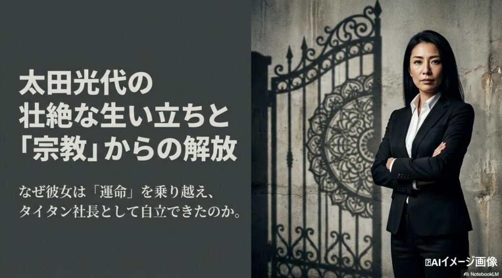 太田光代さんの壮絶な生い立ちと宗教からの解放を象徴するアイキャッチ画像