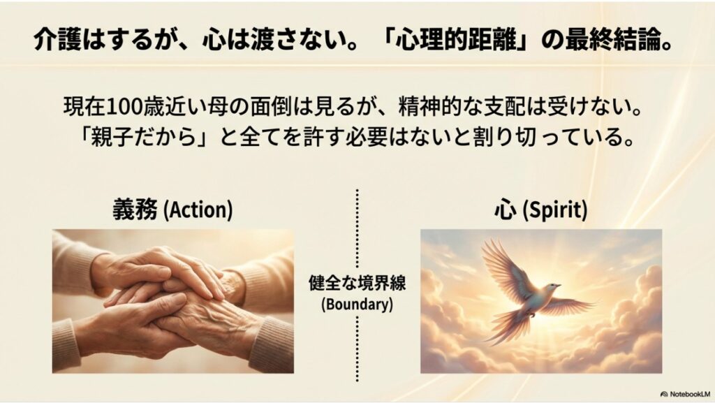 親子の義務と心の自由を分ける心理的境界線の最終結論を示した図解