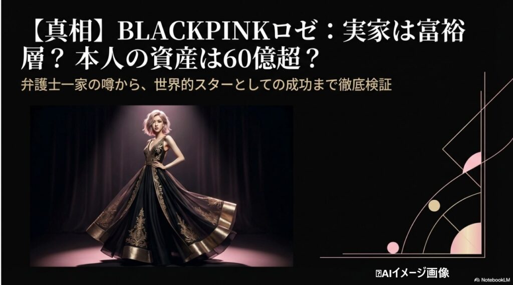 BLACKPINKロゼの実家は富裕層か本人の資産は60億超かを検証する記事のアイキャッチ画像