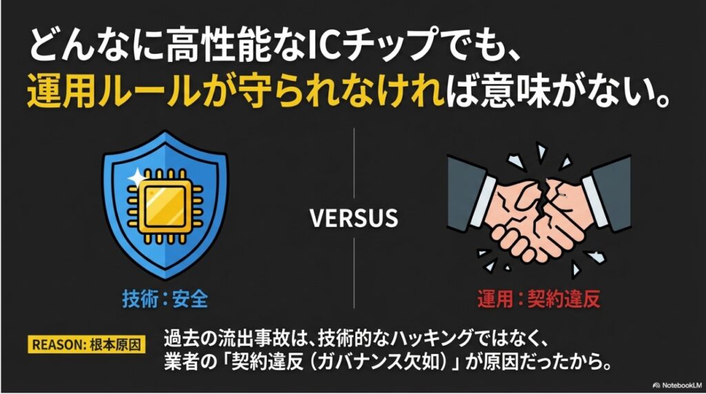高度な技術と、それを支える運用のガバナンスのバランスを示すイメージ