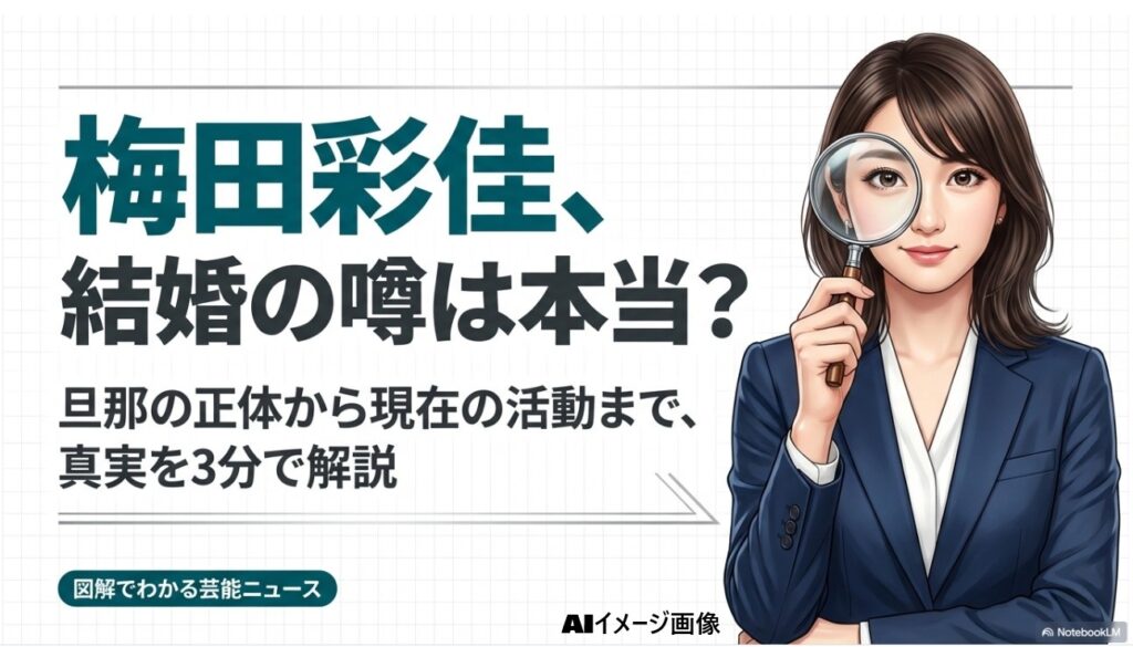 梅田彩佳の結婚の噂の真相を解説するアイキャッチ画像