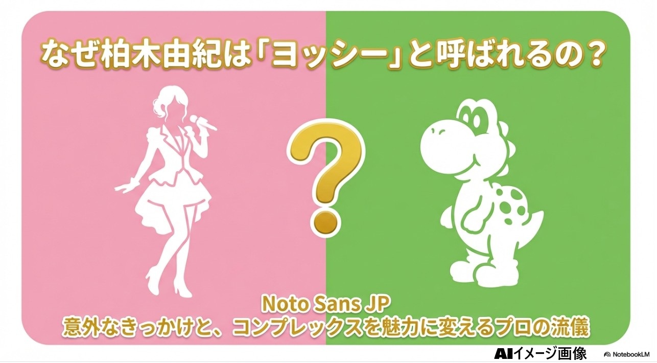 柏木由紀がヨッシーと呼ばれるようになった理由と背景を説明する図解