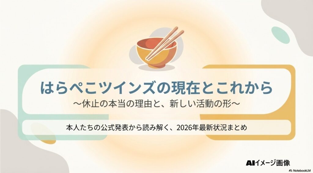 はらぺこツインズの現在とこれから：休止の本当の理由と新しい活動の形についての本人公表まとめ画像