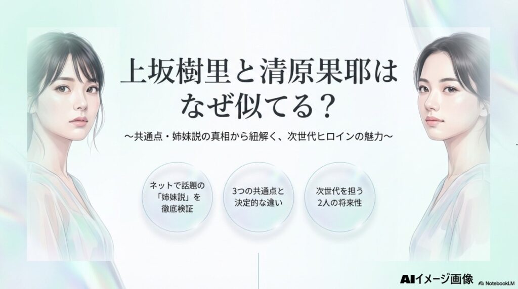 上坂樹里さんと清原果耶さんの似ている理由や共通点、姉妹説を検証するアイキャッチ画像