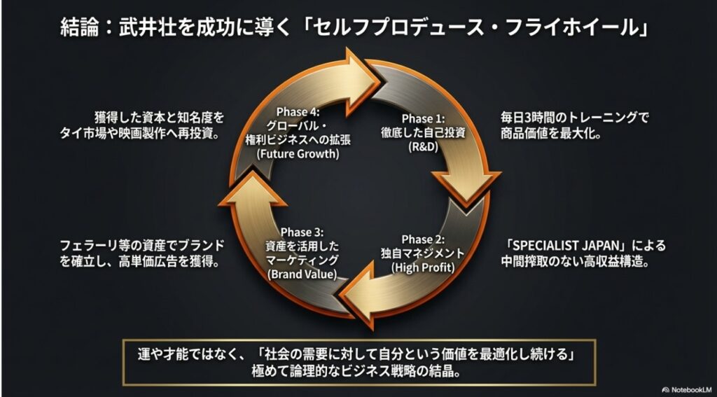 武井壮を成功に導くセルフプロデュース・フライホイール