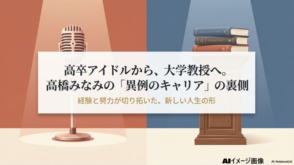 高卒アイドルから大学教授への異例のキャリアを歩む高橋みなみの概要
