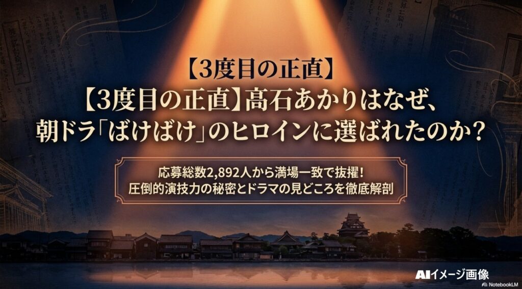 朝ドラ「ばけばけ」のヒロインに選ばれた髙石あかりさんの紹介画像