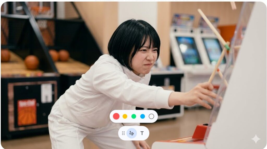 反射神経テストの棒キャッチに一点集中する谷口愛季さんのイメージ