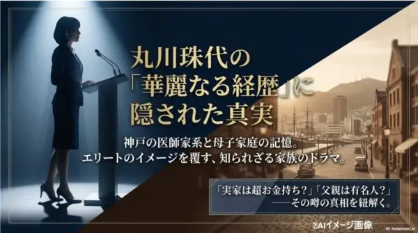 丸川珠代の華麗な経歴に隠された真実：神戸の医師家系と母子家庭の記憶