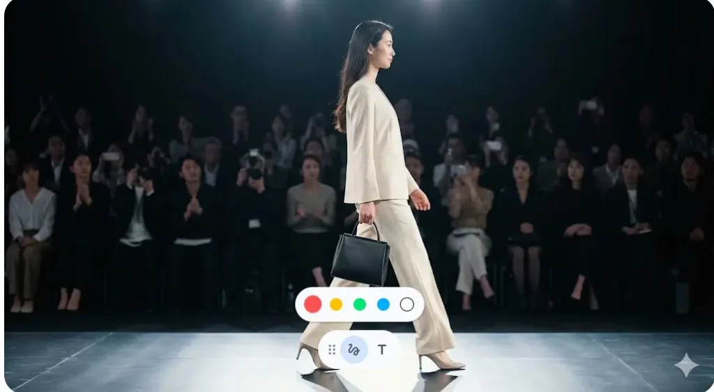 ファッションショーのランウェイを颯爽と歩く、スタイル抜群なモデルの長浜広奈さんのイメージ