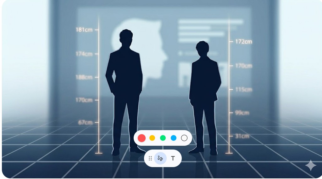 181cmの岡田将生さんと172cmの染谷将太さんの身長差を比較したシルエットイラスト