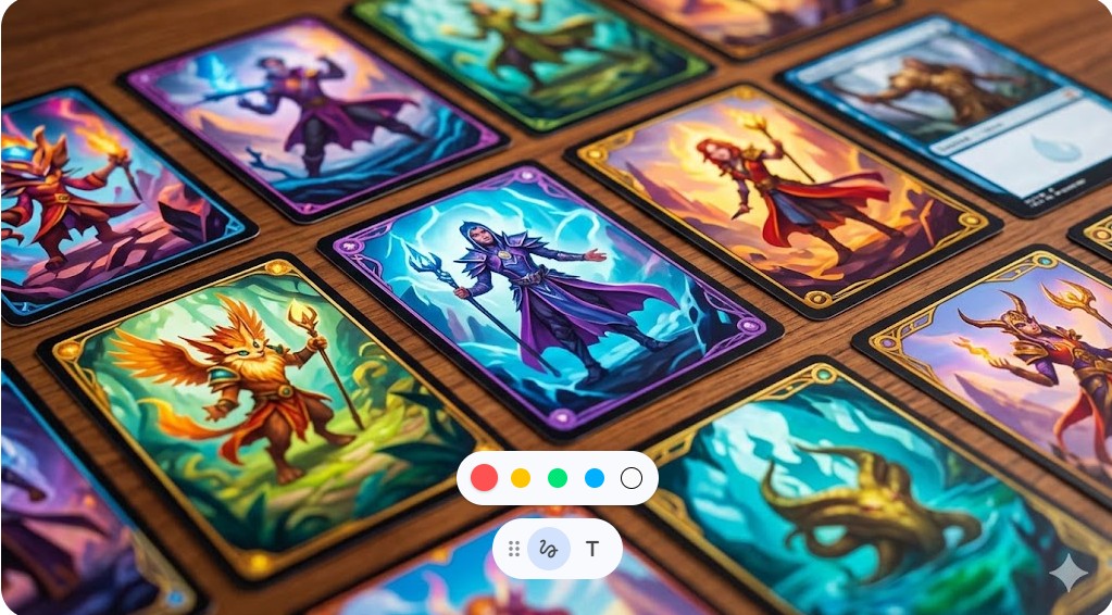 AIイメージ画像：トモハッピー（齋藤友晴）さんが深く関わるカードゲームのイメージ